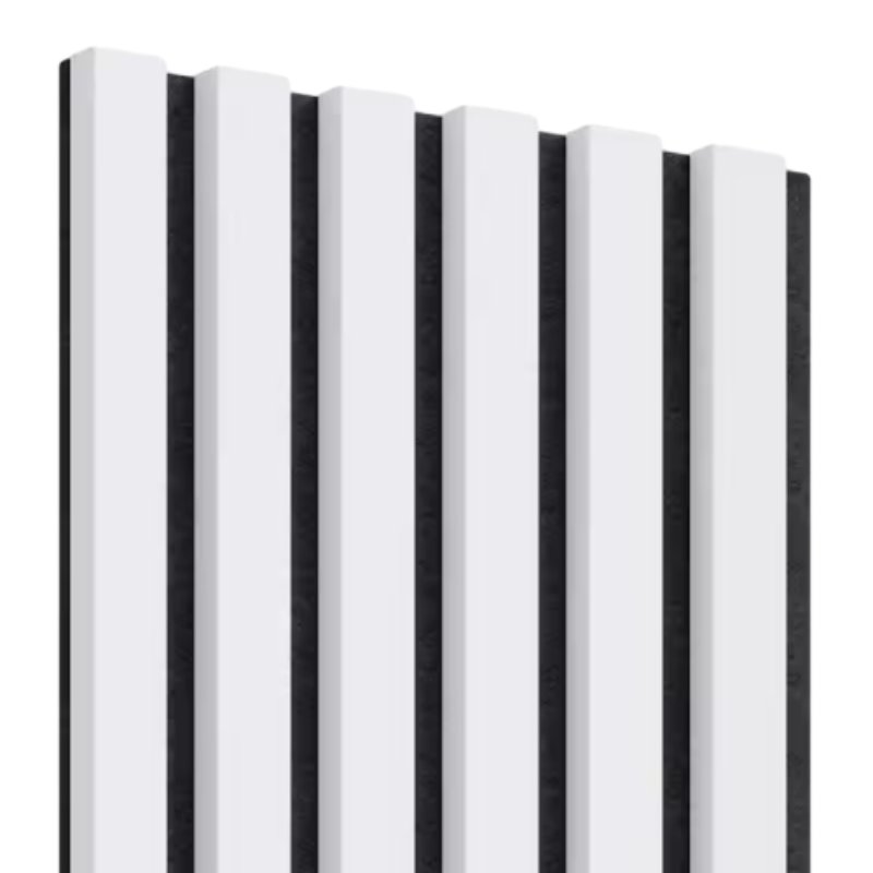 Decorative Fireproof PVC 3Side MDF Wood Slatted Wall Panels