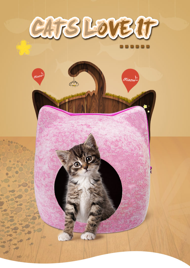 felted cat house
